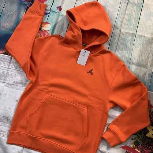 Nike Jordan Jumpman Essentials Fleece Pullover Hoodie Mens Large Orange DA9818-803