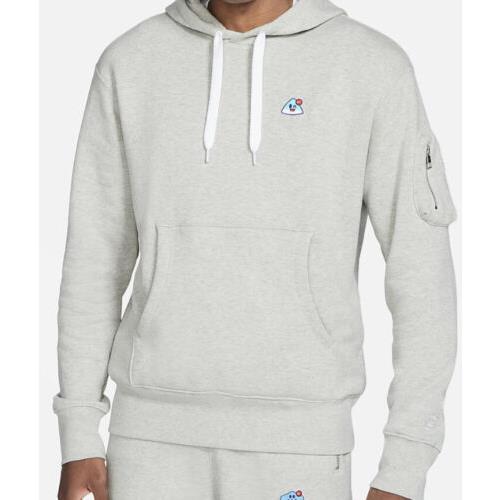 Nike Sportswear Airmoji Hooded Sweatshirt French Terry Grey Men s L DA8737 063