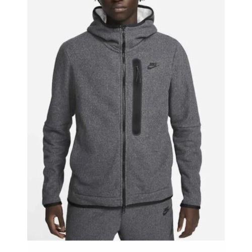 Nike Sportswear Tech Fleece Men`s Full-zip Winterized Hoodie Black DQ4801-010 L