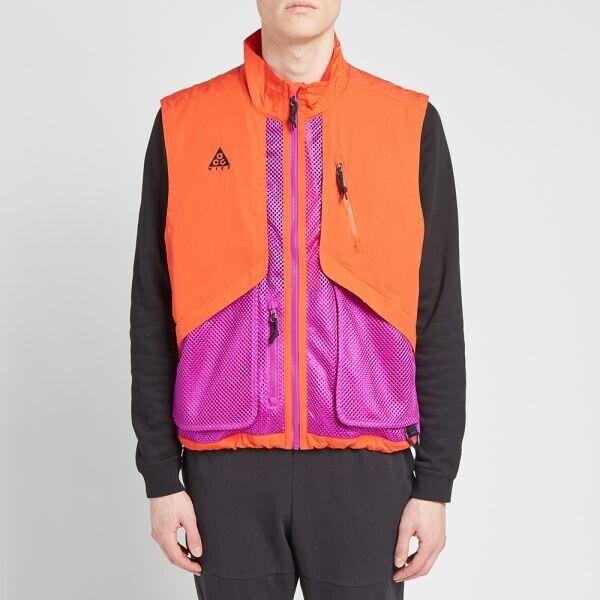 Nike Acg Urban Utility Vest Habanero Red Vivid Purple Men s M BQ3619-634