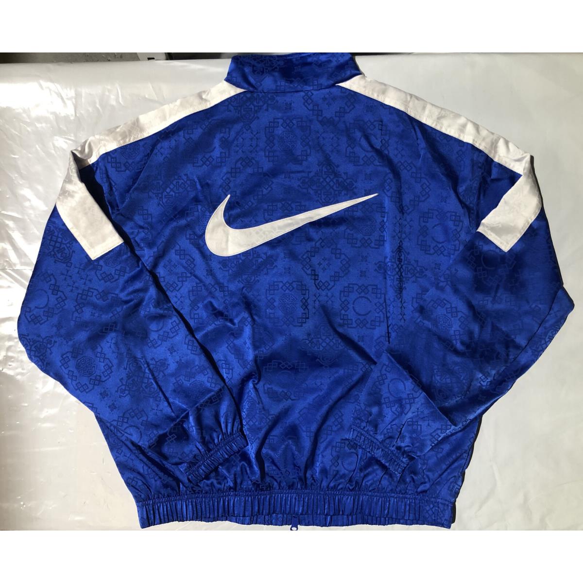 Men`s Nike Lab x Clot Air Force 1 Silk Track Jacket Blue Sz L CT4083-480