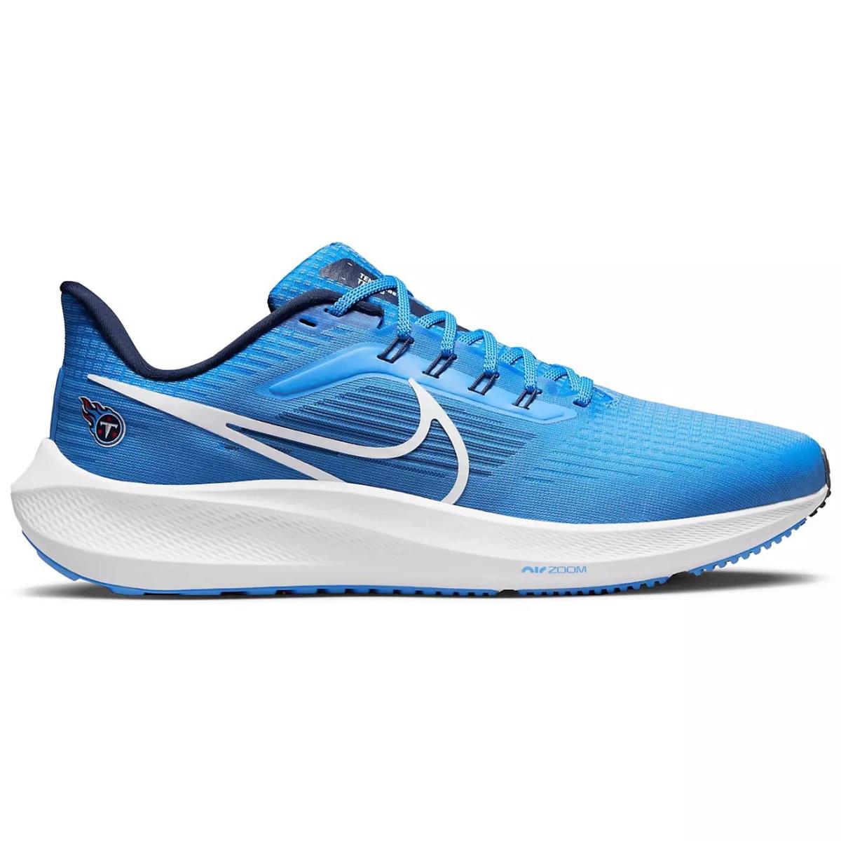 Men Nike Air Zoom Pegasus 39 Shoes Size 10 Blue Nfl Tennessee Titans DR2063 400