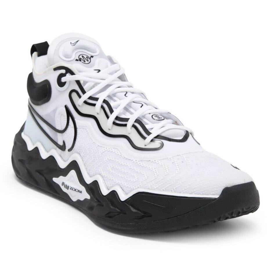 Nike Air Zoom G.t. Run Sneaker Men`s Basketball Shoes White / Black Size 14.5