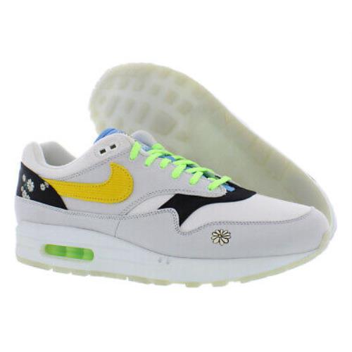 Nike Air Max 1 Mens Shoes Size 11 Color: Cement/burst Yellow/volt Green
