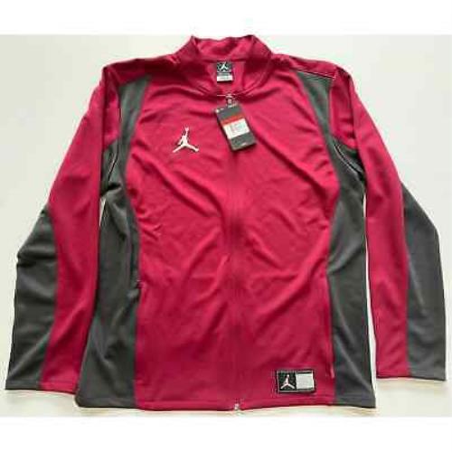 Nike Air Jordan Jacket Jumpman Dri-fit Full Zip Maroon 924707-610 Men`s L