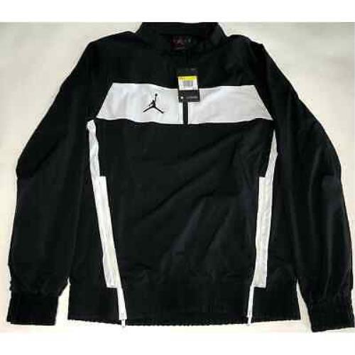 Nike Air Jordan Team Dri Fit Woven Windbreaker Black Jacket CD2218-010 Size S