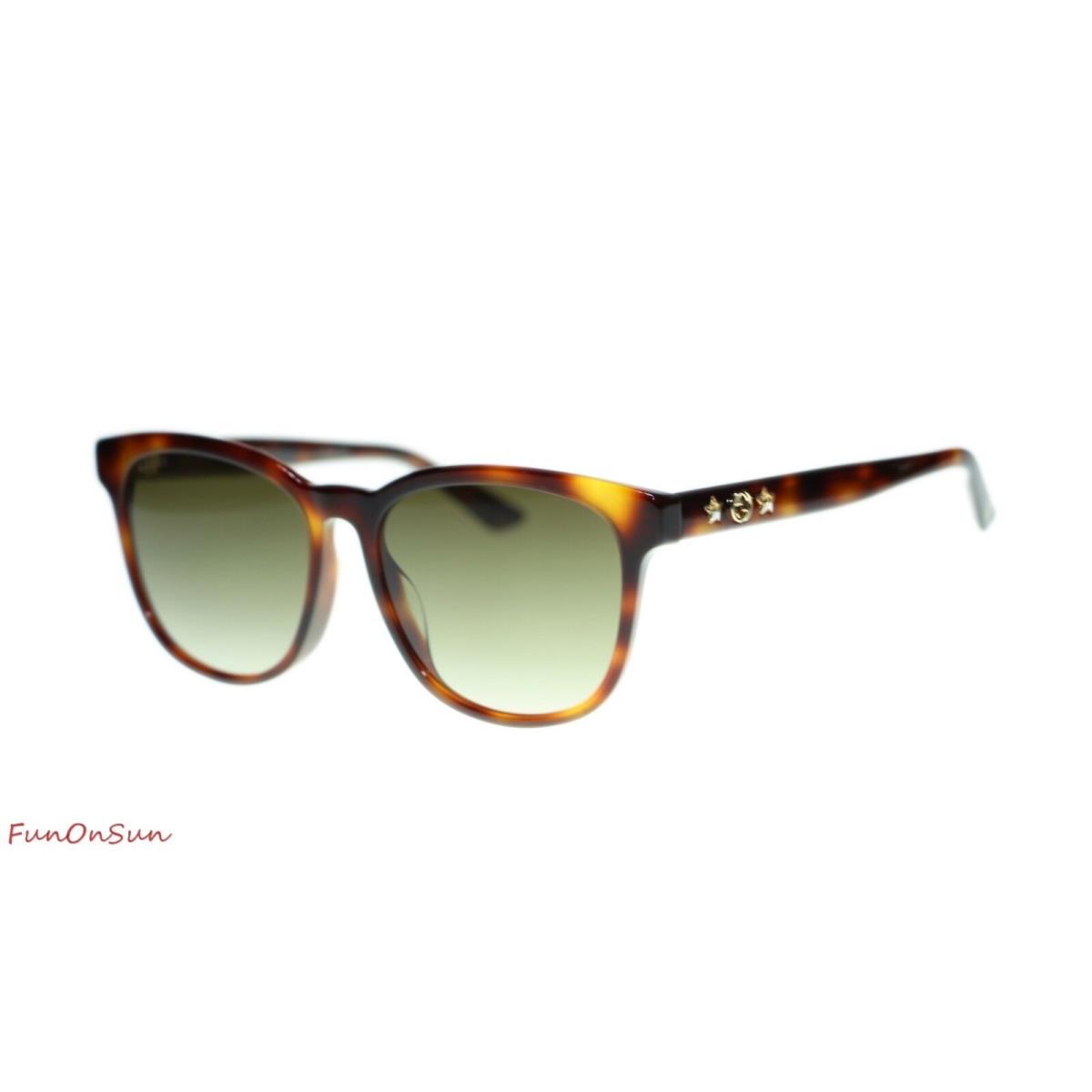 Gucci Women`s Sunglasses GG0232SK 003 Havana/brown Gradient Lens Oval 56mm