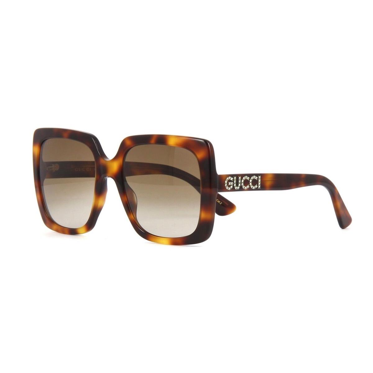 Gucci GG0418S Havana/brown Shaded 003 VJ Sunglasses