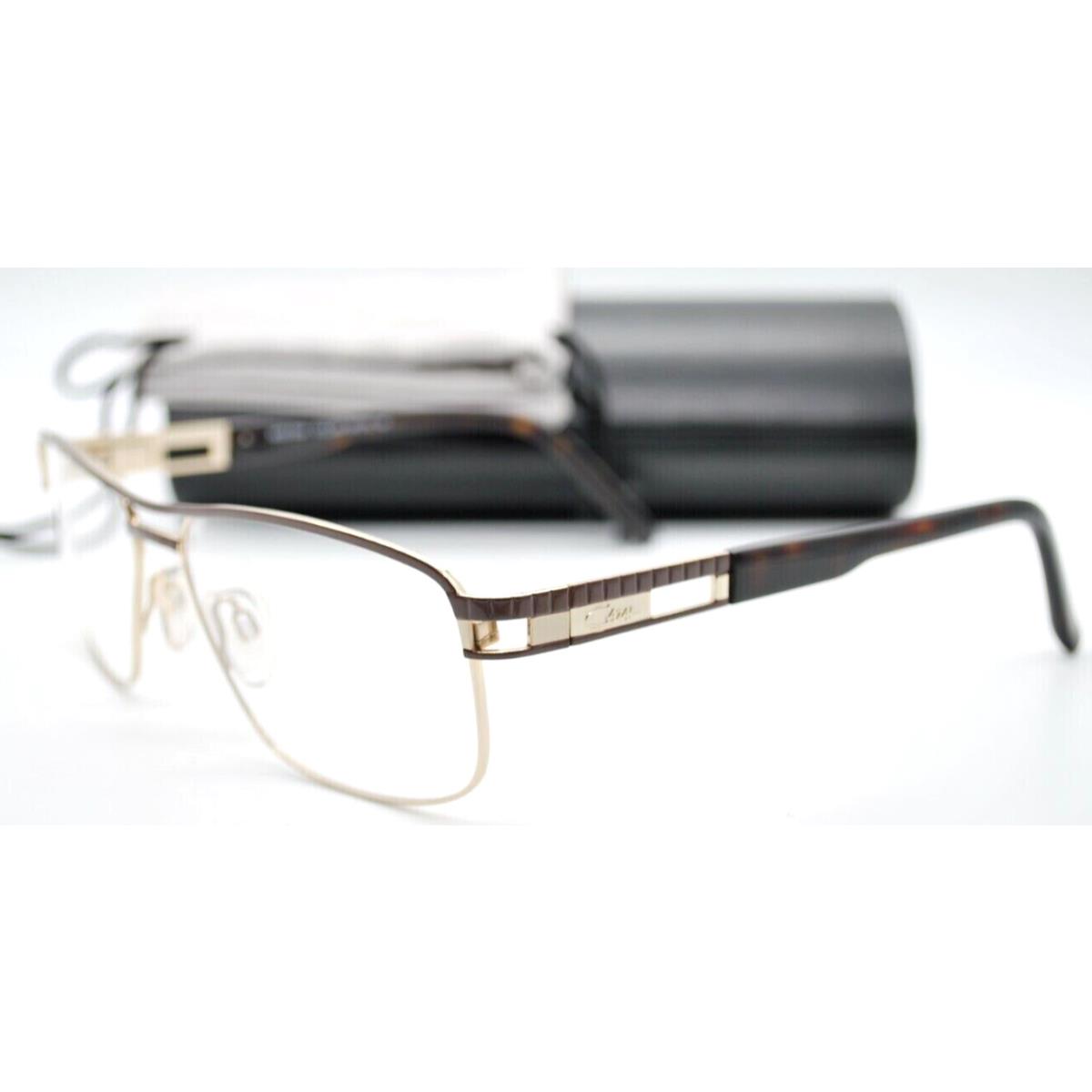 Cazal MOD.7034 COL.004 Titanium Brown/gold Eyeglasses 59-15 - Frame: BROWN ON GOLD, Lens: Clear, ready for RX