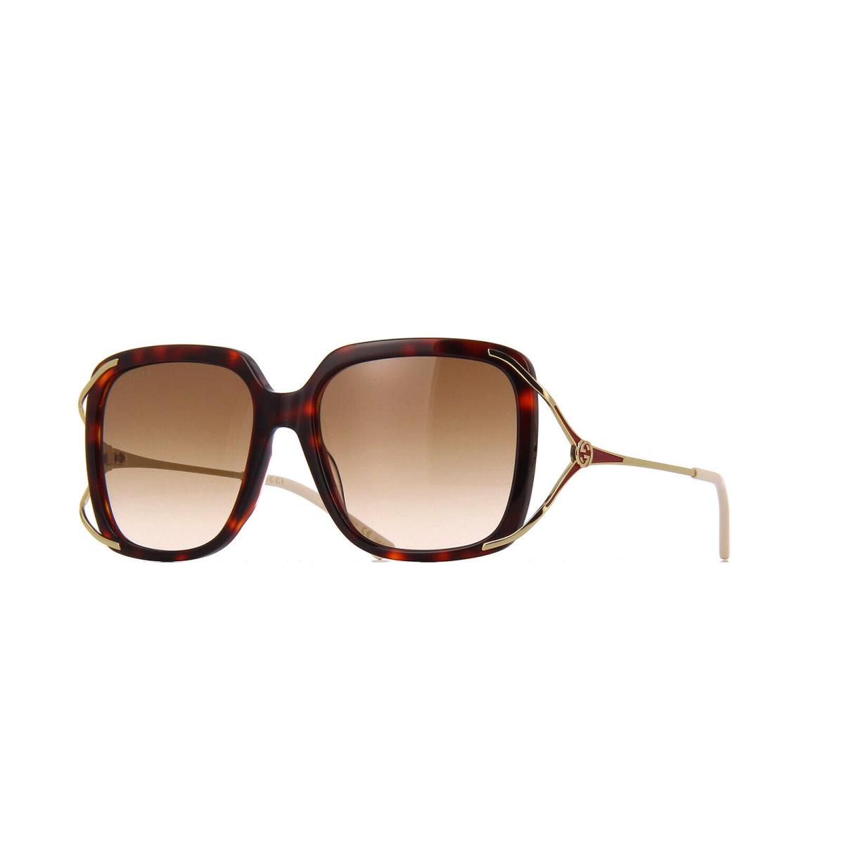 Gucci Havana 56 mm Gradient Women`s Sunglasses GG0647S-002 56 - Frame: Havana, Lens: Brown Gradient