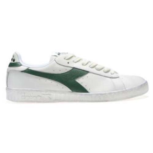 Diadora Game L Low Waxed Lace Up Mens Green White Sneakers Casual Shoes 160821