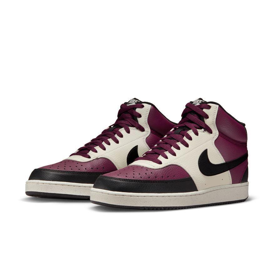 Nike Court Vision Mid NN Men`s Shoes Dark Beetroot/black-sail Leather DN3577 600