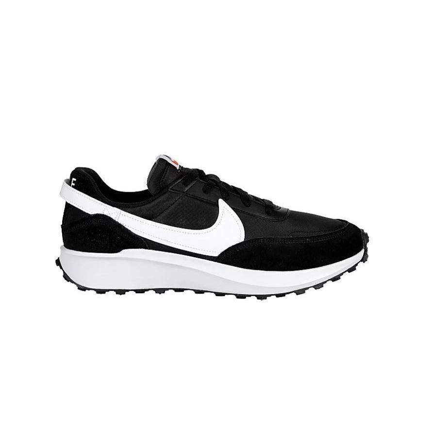 Nike Waffle Debut Retro Men`s Suede Athletic Running Gym Low Top Shoes Sneaker Black/White Logo