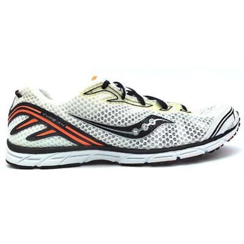 Saucony Men`s Running Shoes Grid Type A4 White Black Orange Size 12 W