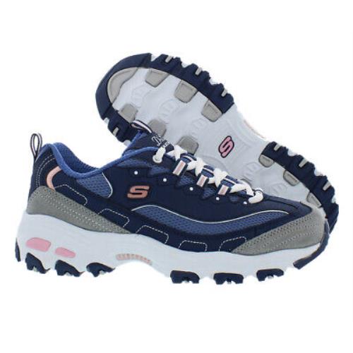 Skechers Sp Dlt Journey Womens Shoes Size 7.5 Color: Navy/white/pink