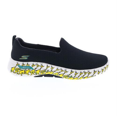 Skechers Go Walk Arch Fit Green Belly Dr. Seuss Womens Black Athletic Shoes 6