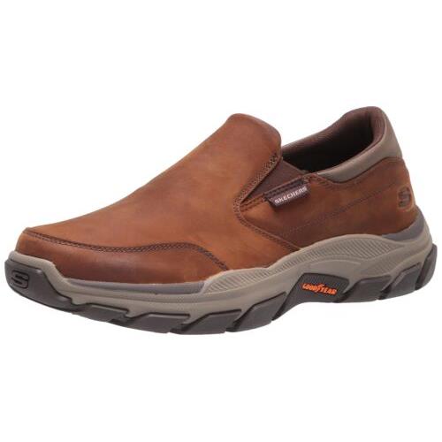 Skechers Men`s Respected-calum Goodyear Rubber Low Profile Leather Slip On with