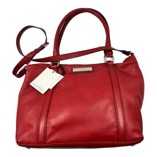 Calvin Klein Soft Red Leather Handbag