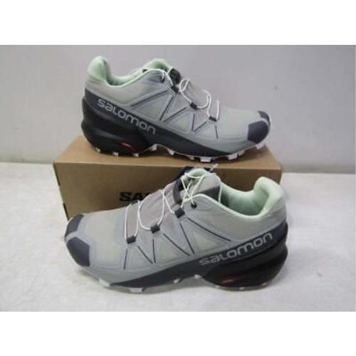 Salomon Women Speedcross 5 Trail Running Shoes Wrought Iron/spray/white Size 9