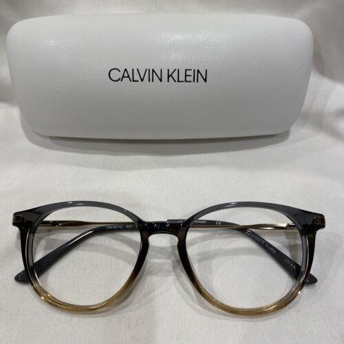 Calvin Klein CK19712 027 Eyeglasses Frames - Crystal Grey/brown Gradient