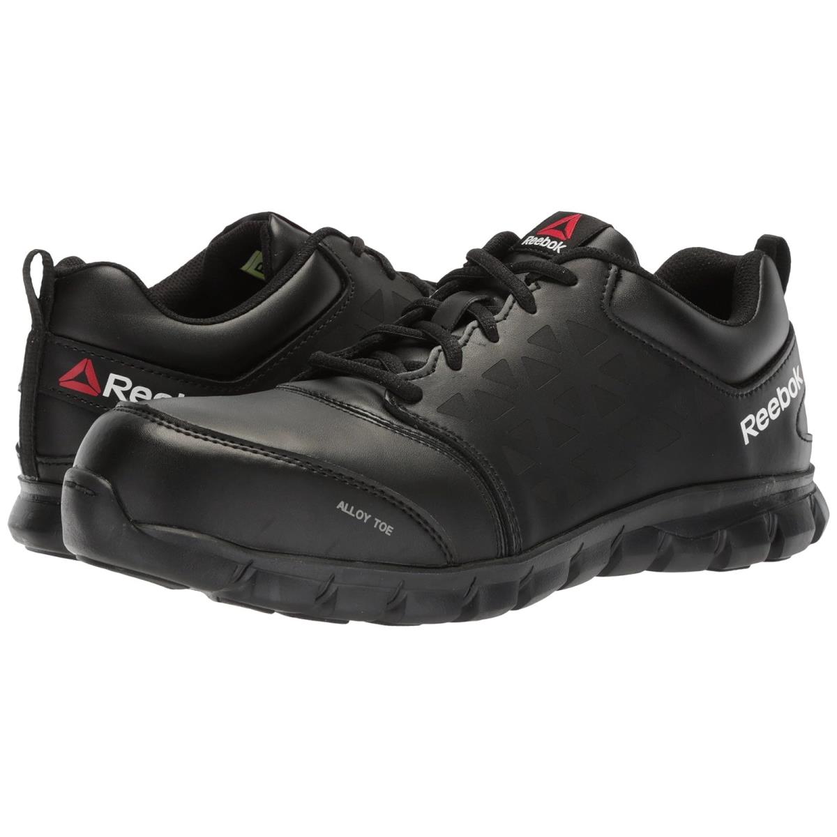 Man`s Sneakers Athletic Shoes Reebok Work Sublite Cushion Work EH Black Leather