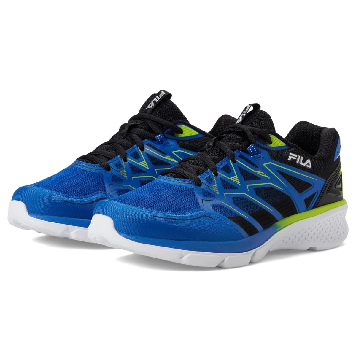 Man`s Sneakers Athletic Shoes Fila Memory Wanderun Imperial Blue/Black/Lime Punch