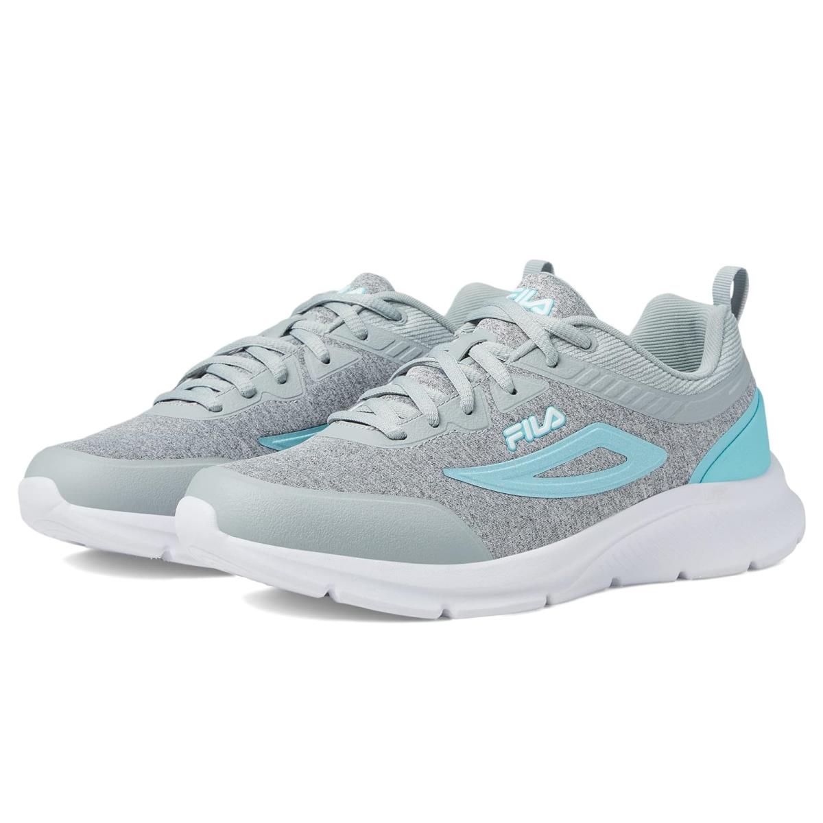 Woman`s Sneakers Athletic Shoes Fila Memory Speedchaser 4 Heather High-Rise Heather/Angel Blue/White