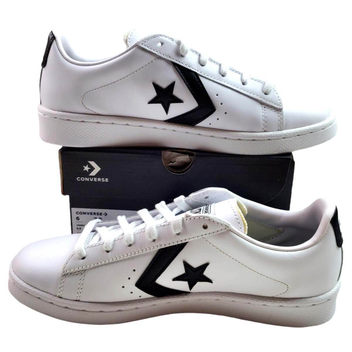Converse Pro Leather Low OG Black White Shoes Sneakers Unisex Women`s Size 7.5