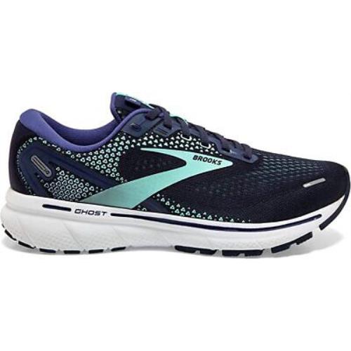 Brooks Women`s Ghost 14 Running Shoes Peacoat/yucca/navy 7 D Wide US