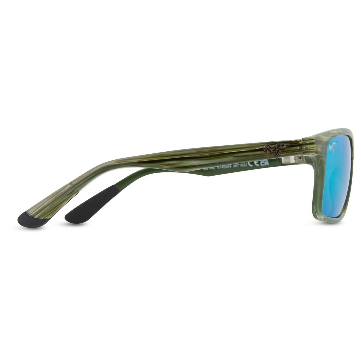 Maui Jim Onshore GM798-15C Olive Stripe Fade / Mauigreen - Olive Stripe Fade/Green Mirror Polarized, Frame: Green, Lens: Green