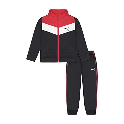 Puma Boys Track Jacket Jogger Set - Choose Sz/col Puma Black/Red