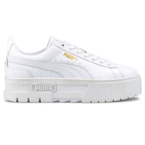 Puma 38420901 Womens Mayze Classic Platform Sneakers Shoes - White - White
