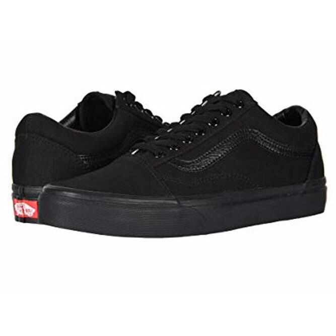 Vans Old Skool Skateboard Classic Black White Mens Womens Sneakers Tennis Shoes Black/Black