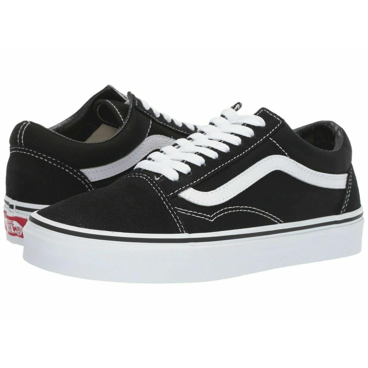 Vans Old Skool Skateboard Classic Black White Mens Womens Sneakers Tennis Shoes Black