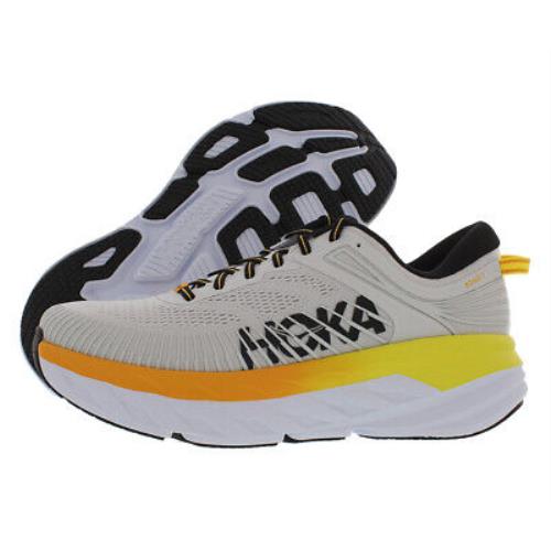 Hoka One One Bondi 7 Mens Shoes Size 8 Color: Nimbus Cloud/radiant Yellow