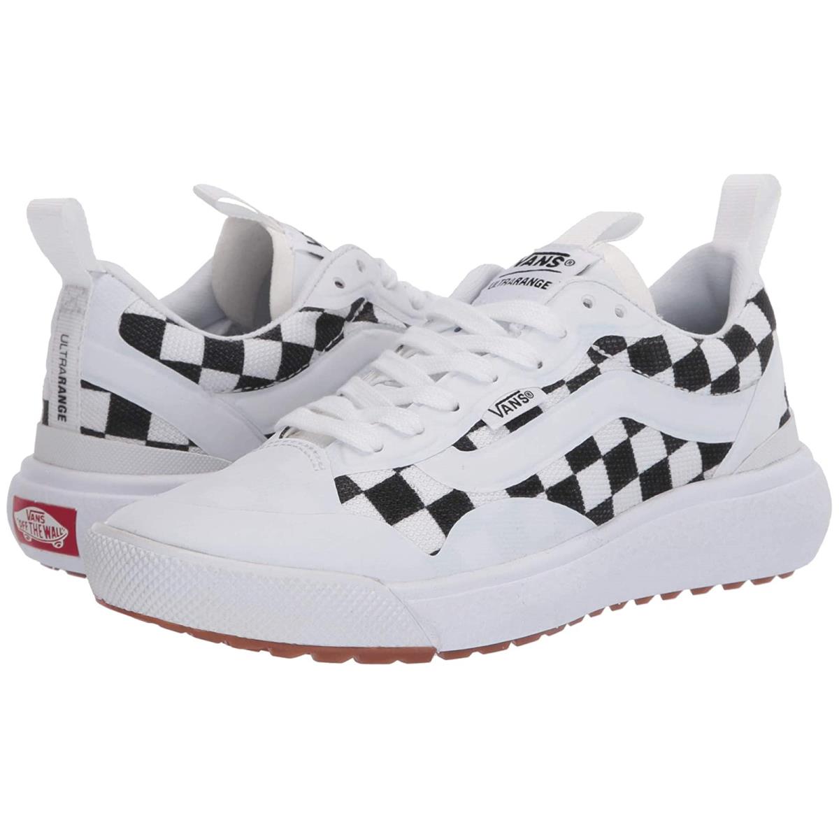 Unisex Sneakers Athletic Shoes Vans Ultrarange Exo (Checkerboard) True White/Black