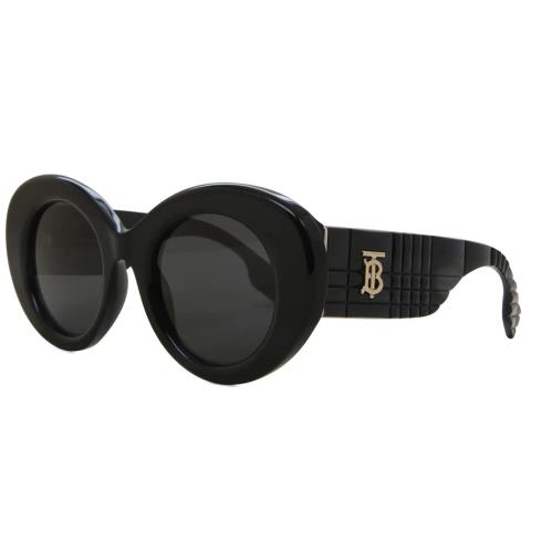 Burberry BE4370U 300187 Black/dark Grey Oval Women`s Sunglasses