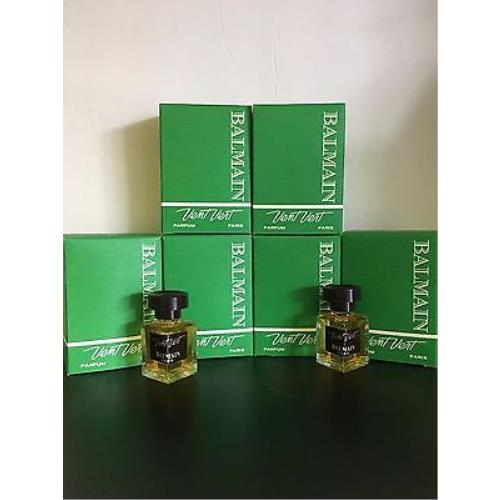 Vintage Vent Vert Balmain Pure Perfume -parfum Mini 6 Pcs x 4 ML Each = 24 ML