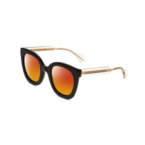 Gucci GG0564S Women Cateye Polarized Sunglasses Black Crystal Gold 51mm 4 Option Red Mirror Polar Fash Brands