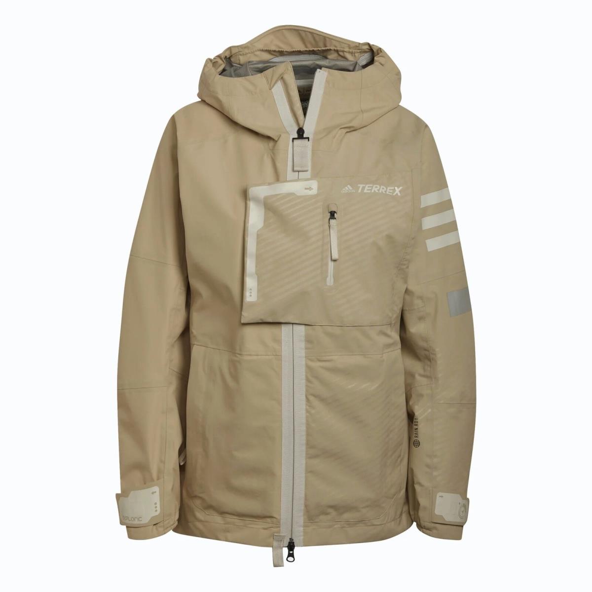 Adidas Women`s Terrex Xploric Graphic Rain.rdy Jacket Savanna