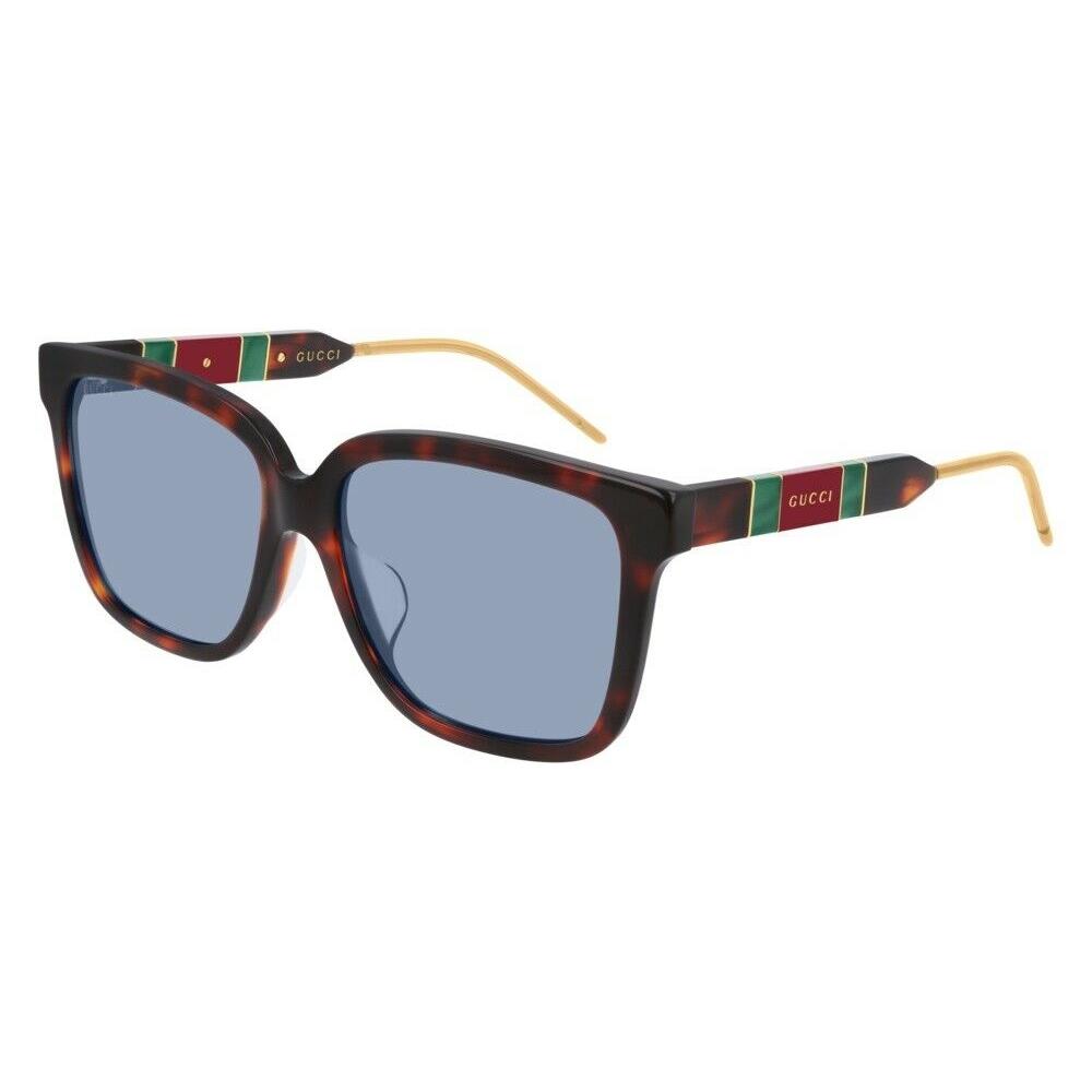 Gucci Women Sunglasses GG0599SA 002 Havana Blue Lens 56mm