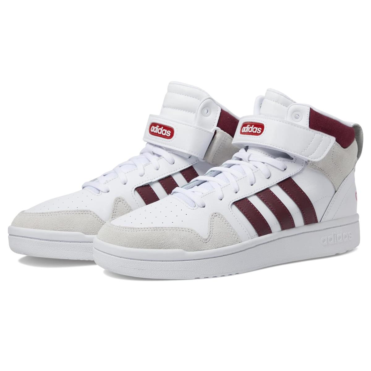 Man`s Sneakers Athletic Shoes Adidas Postmove Mid White/Shadow Red/Better Scarlet