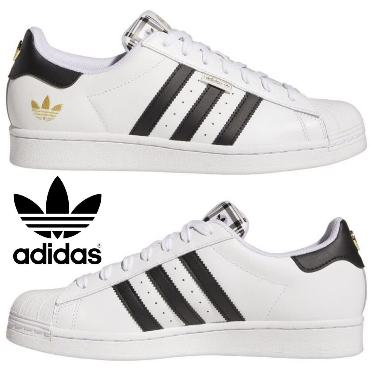 Adidas Originals Superstar Men`s Sneakers Comfort Sport Casual Shoes White Black