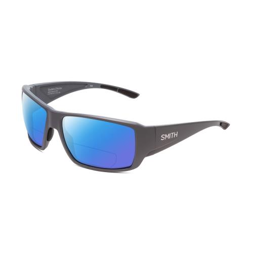 Smith Optics Guides Choice Unisex Polarized Bifocal Sunglasses Cement Grey 62mm Blue Mirror