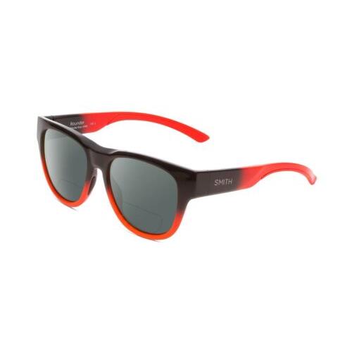 Smith Optic Rounder Unisex Polarized Bifocal Sunglasses Dark Grey Black Red 51mm Grey