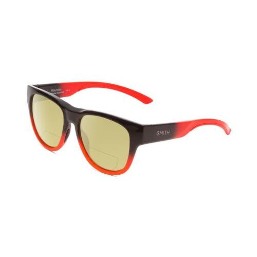 Smith Optic Rounder Unisex Polarized Bifocal Sunglasses Dark Grey Black Red 51mm Yellow