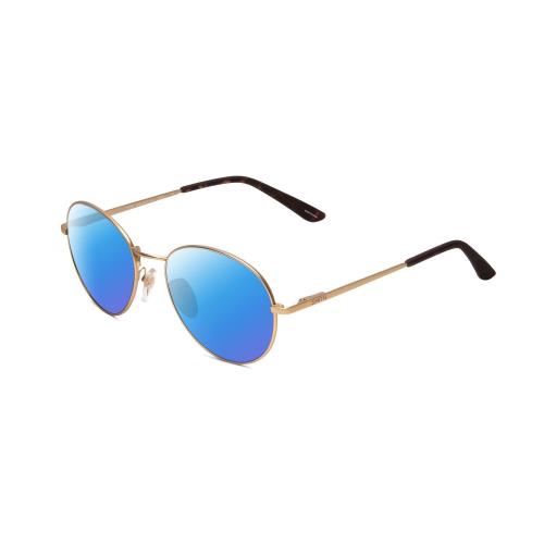 Smith Optic Prep Unisex Round Polarized Sunglasses Matte Gold 53mm 4 Lens Option Blue Mirror Polar