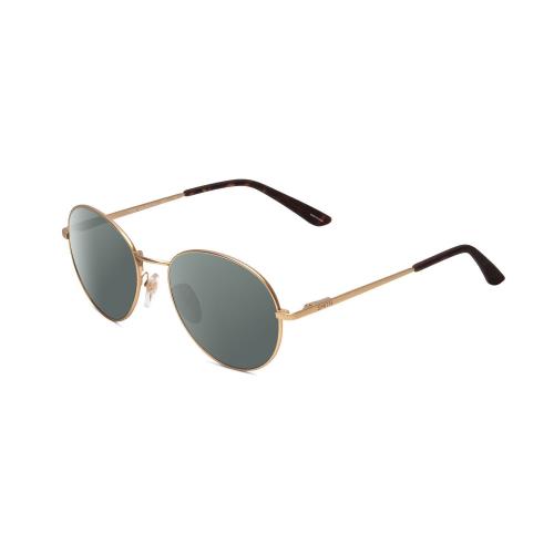 Smith Optic Prep Unisex Round Polarized Sunglasses Matte Gold 53mm 4 Lens Option Smoke Grey Polar