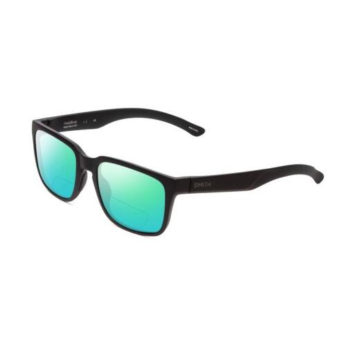 Smith Optic Headliner Designer Polarize Bi-focal Sunglasses Black 55mm 41 Option Green Mirror