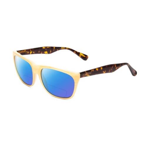 Smith Optic Tioga Polarized Bifocal Sunglasses in Horn Ivory Tortoise Brown 58mm Blue Mirror